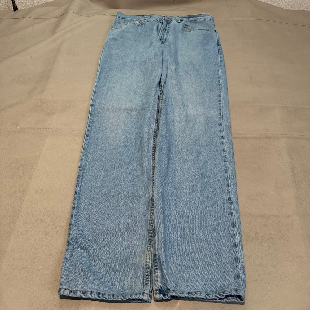 VTG 90 Levi 550 Relax Fit Jean Men 32x33 Light Wash Blue Denim Skate Y2K USA7353
